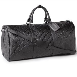 GlamAholic Lifestyle Matte Black Duffle (Pink Lining)